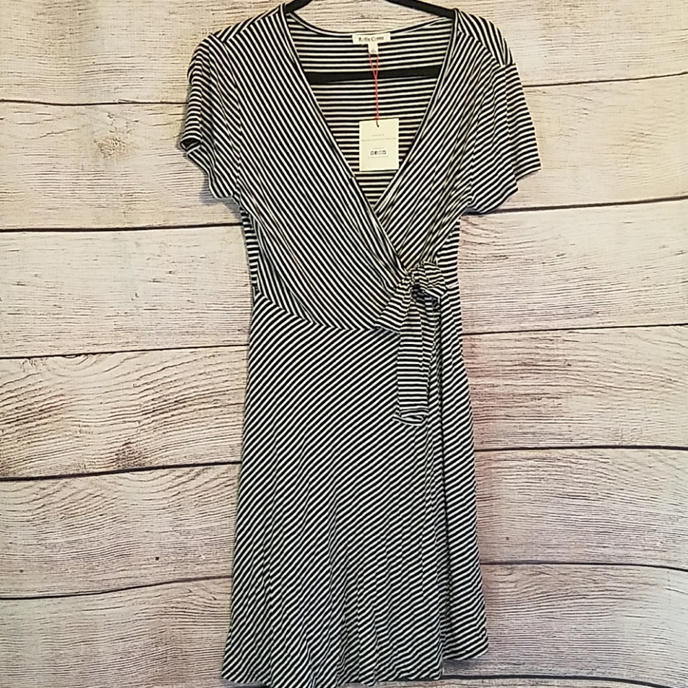 Rolla Coster Striped Dress L Nwt